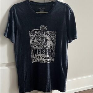 Lucky Brand Black Graphic Whiskey T-Shirt